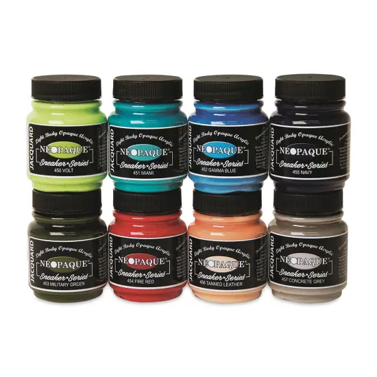 Jacquard Neopaque Acrylic Paint - Set of 8, Sneaker Series, 2.25 oz {1}