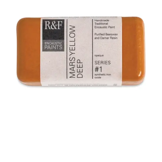 R&F Encaustic Paint Block - Mars Yellow Deep, 40 ml block {2}