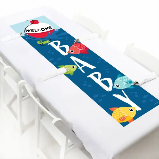 Big Dot of Happiness Let's Go Fishing - Fish Themed Baby Shower Front Door Decoration - Vertical Banner {6}