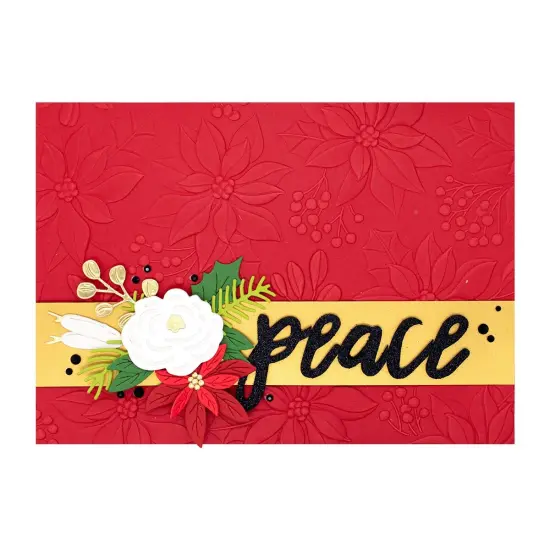 Spellbinders 3D Embossing Folder 5.5"x8.5"-Scenic Poinsettias {4}