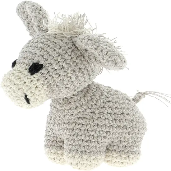 Hoooked Amigurumi DIY Kit W/Eco Barbante Yarn-Donkey Joe - Biscuit {4}