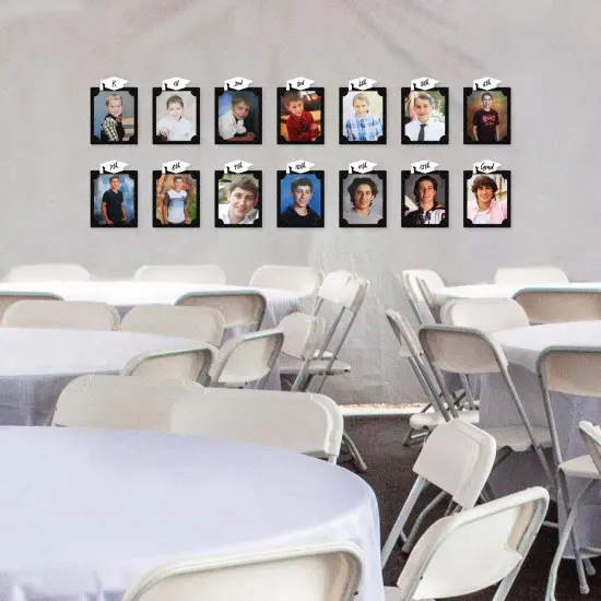 Big Dot of Happiness Black and White Graduation 8 x 10 inches K-12 School Photo Holder - DIY Party Decor - Picturific Display {4}