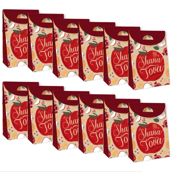 Big Dot of Happiness Rosh Hashanah - New Year Gift Favor Bags - Party Goodie Boxes - Set of 12 {6}