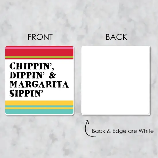 Big Dot of Happiness Let's Fiesta - Funny Fiesta Decorations - Drink Coasters - Set of 6 {7}