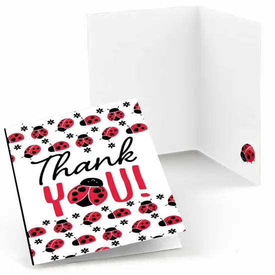 Big Dot of Happiness Happy Little Ladybug - Baby Shower or Birthday Party Thank You Cards (8 count) {1}