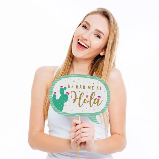 Big Dot of Happiness Final Fiesta - Last Fiesta Bachelorette Party Photo Booth Props Kit - 20 Count {4}