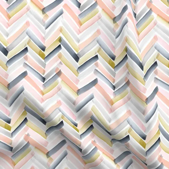 Various Fabrics by the Yard or Fat Quarter Chevron Blush Navy Pink Stripe Gray Mustard Modern Watercolor Herringbone Geometric Custom Printed Fabric by Spoonflower {5}