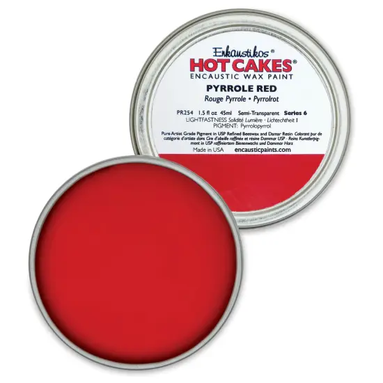 Enkaustikos Hot Cakes Encaustic Paints - Pyrrole Red, 45 ml tin {1}