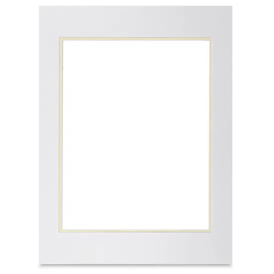 Blick Double Mat - Manor White / Ecru, 18" x 24" (13-1/2" x 17-1/2" Opening) {1}