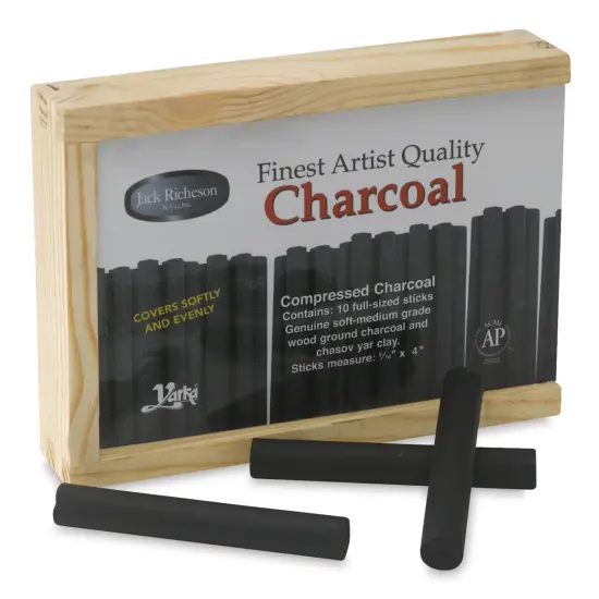 Richeson Compressed Charcoal - Box of 10 {1}