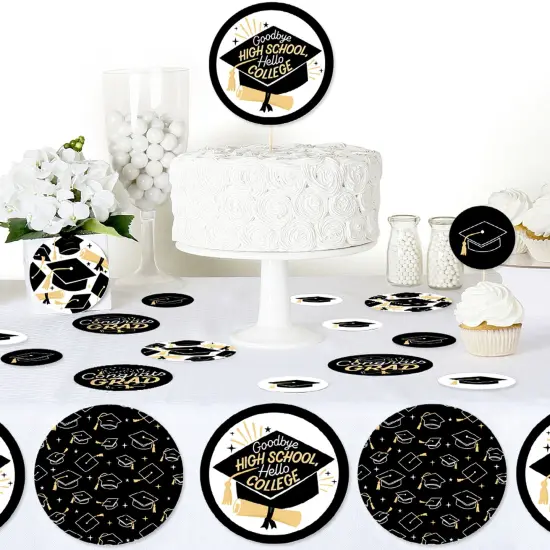 Big Dot of Happiness Hello College Graduation Party Giant Circle Confetti - Party Decorations - Large Confetti 27 Count {6}