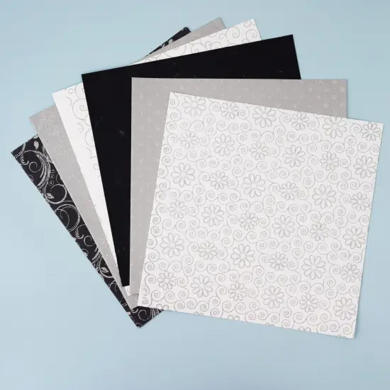 Colorbok Handmade Cardstock Pad 12"X12" 24/Pkg-Black & White {4}