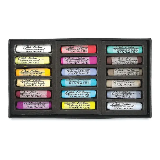 Richeson Handmade Soft Pastels - Assorted Colors, Set of 18, Full Stick {1}