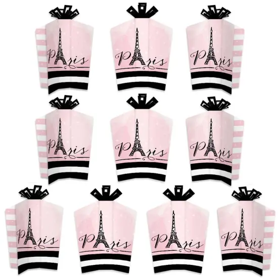 Big Dot of Happiness Paris, Ooh La La - Table Decorations - Paris Themed Baby Shower or Birthday Party Fold and Flare Centerpieces - 10 Count {1}