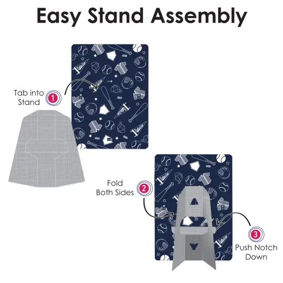 Big Dot of Happiness Batter Up - Baseball - Baby Shower or Birthday Party 4x6 Picture Display - Paper Photo Frames - Set of 12 {7}