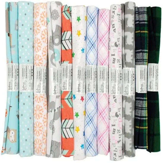 Fabric Palette Fat Quarter Assortment 18"X21" 1/Pkg-Flannel Assortment {1}