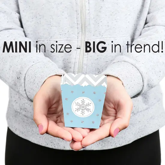 Big Dot of Happiness Winter Wonderland - Party Mini Favor Boxes - Snowflake Holiday Party and Winter Wedding Treat Candy Boxes - Set of 12 {6}