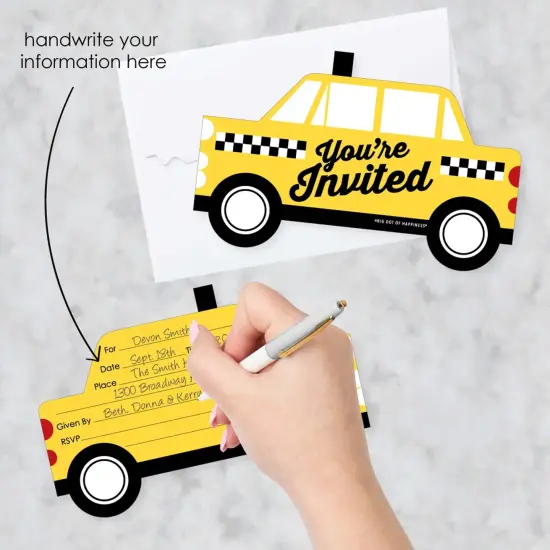 Big Dot of Happiness NYC Cityscape - Shaped Fill-In Invitations - New York City Party Invitation Cards with Envelopes - Set of 12 {3}