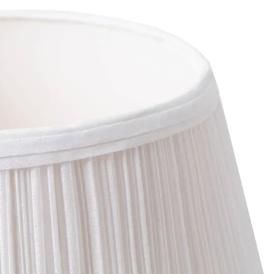 Aladdin 14" White Cloth Pleated Lamp Shade #N110W {4}