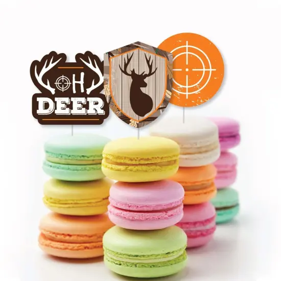 Big Dot of Happiness Gone Hunting - DIY Shaped Deer Hunting Camo Baby Shower or Birthday Party Cut-Outs - 24 Count {4}