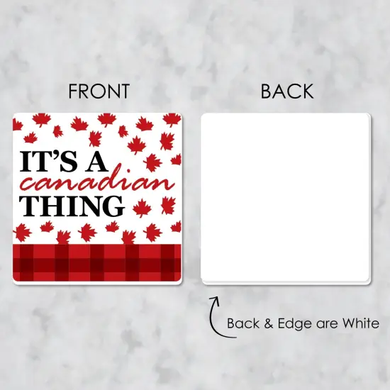 Big Dot of Happiness Canada Day - Funny Canadian Party Decorations - Drink Coasters - Set of 6 {7}
