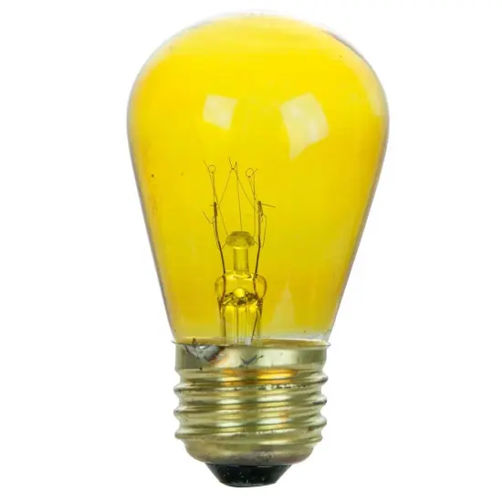 4Pk - Sunlite 11w S14 120v Transparent Yellow Colored E26 Medium Base Light Bulb {2}