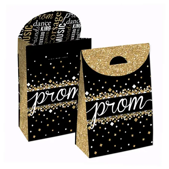 Big Dot of Happiness Prom - Prom Night Gift Favor Bags - Party Goodie Boxes - Set of 12 {1}