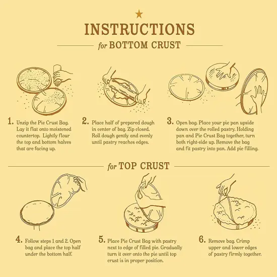 Harold Import Company 14" Perfect Pie Crust Maker Zippered Plastic Bags {7}