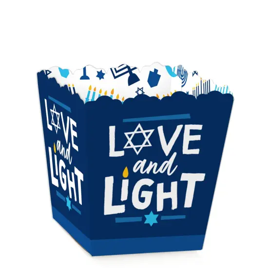 Big Dot of Happiness Hanukkah Menorah - Party Mini Favor Boxes - Chanukah Holiday Party Treat Candy Boxes - Set of 12 {1}