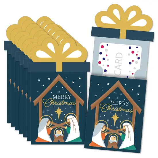 Big Dot of Happiness Holy Nativity - Manger Scene Religious Christmas Money and Gift Card Sleeves - Nifty Gifty Card Holders - 8 Ct {1}