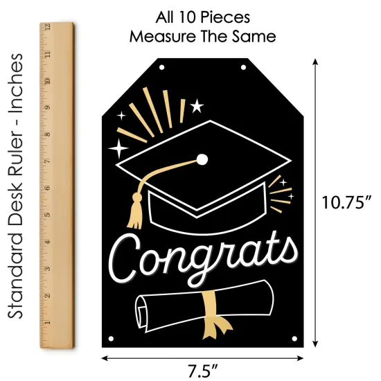 Big Dot of Happiness Goodbye High School, Hello College - Hanging Vertical Paper Door Banners Graduation Party Wall Decoration Kit - Indoor Door Decor {7}