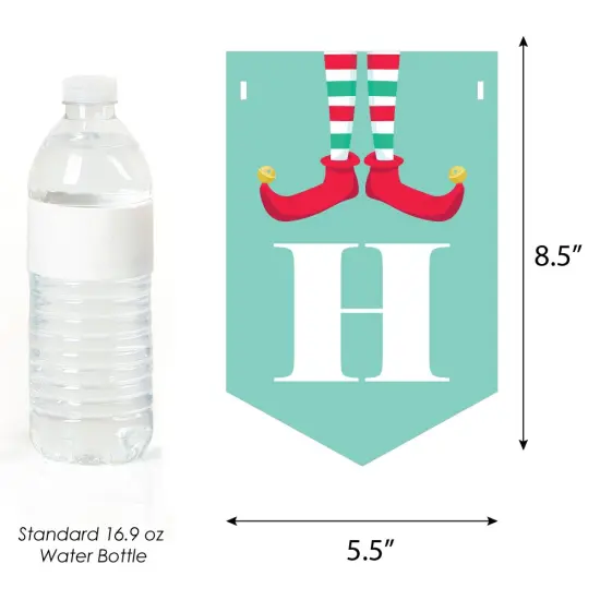 Big Dot of Happiness Elf Squad - Kids Elf Birthday Party Bunting Banner - Birthday Party Decorations - Happy Birthday {4}