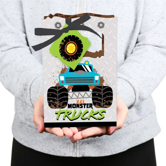 Big Dot of Happiness Smash and Crash - Monster Truck - Boy Birthday Party Favor Boxes - Set of 12 {6}
