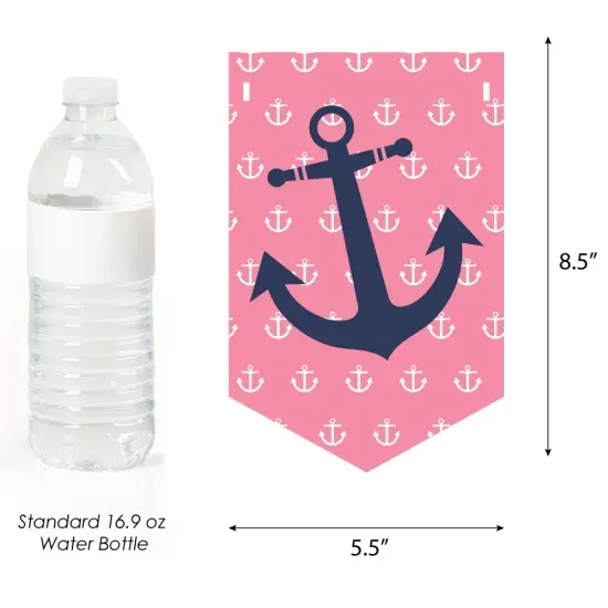 Big Dot of Happiness Ahoy - Nautical Girl - Birthday Party Bunting Banner - Anchor Party Decorations - Happy Birthday {3}