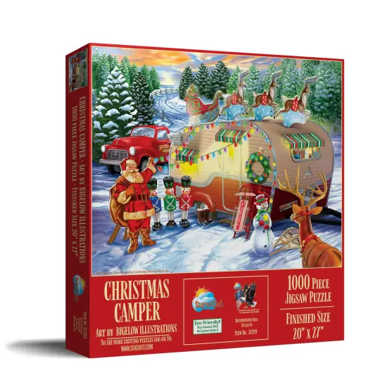 Sunsout Christmas Campers 1000 pc Christmas Jigsaw Puzzle 31709 {3}