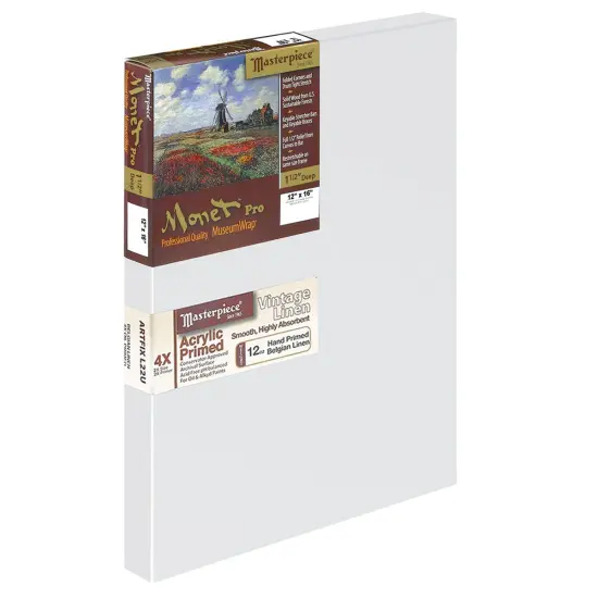 Masterpiece Monet Pro Artfix Linen Canvas - 12" x 16", Acrylic Primed {1}