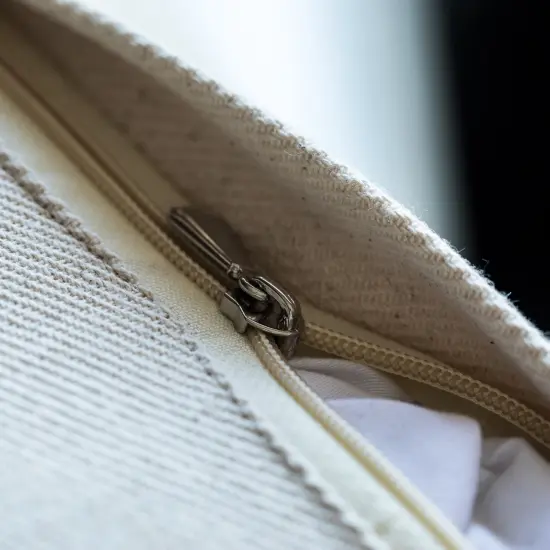 16" Handwoven Cotton Throw Pillow Cover with Traditional Pattern and Tasseled Top Navy {12}