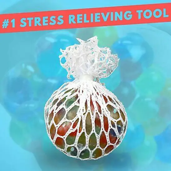 Big Mo's Toys Mesh Balls - Squishy Fidget Balls Stress Reliever For Adults - 12 Pack {4}