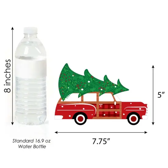 Big Dot of Happiness Merry Little Christmas Tree - Decorations DIY Red Truck and Car Christmas Party Essentials - Set of 20 {7}