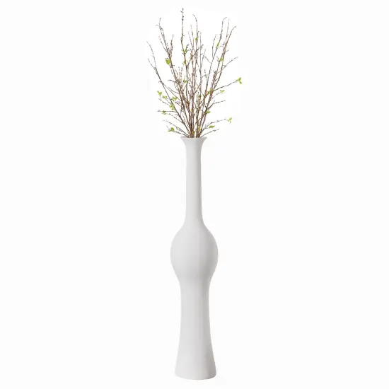 Unique Style 58.75 inch Tall Floor Vase for Entryway, Dining, or Living Room Decor, Elegant White Ceramic Tall Vase with Intricate Design, Contemporary Home Accent Piece, Modern Decorative Pottery {2}
