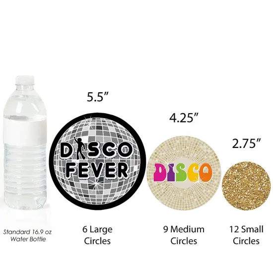 Big Dot of Happiness 70's Disco - 1970s Party Giant Circle Confetti - Disco Fever Party Decorations - Large Confetti 27 Count {4}