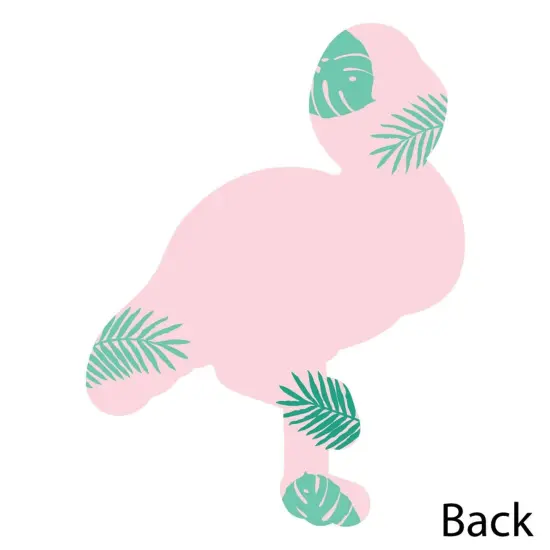 Big Dot of Happiness Pink Flamingo - Shaped Thank You Cards - Tropical Summer Party Thank You Note Cards with Envelopes - Set of 12 {6}