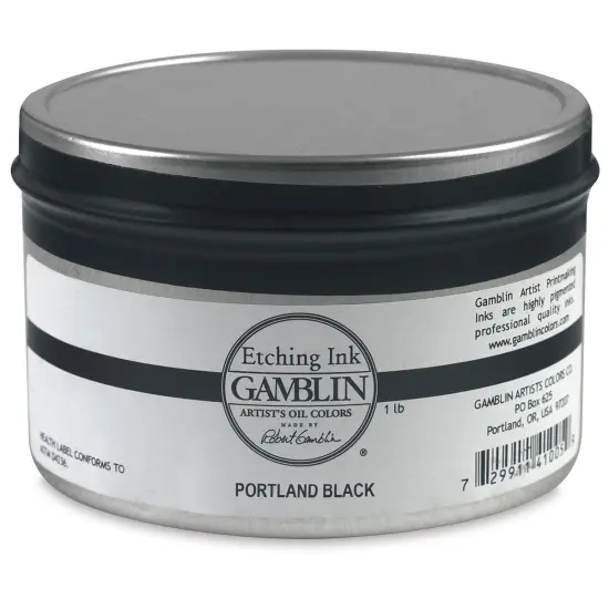 Gamblin Etching Ink - Portland Black, 1 lb {1}
