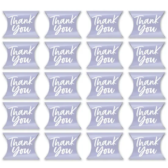 Big Dot of Happiness Purple Elegantly Simple - Favor Gift Boxes - Guest Party Favors Petite Pillow Boxes - Set of 20 {6}