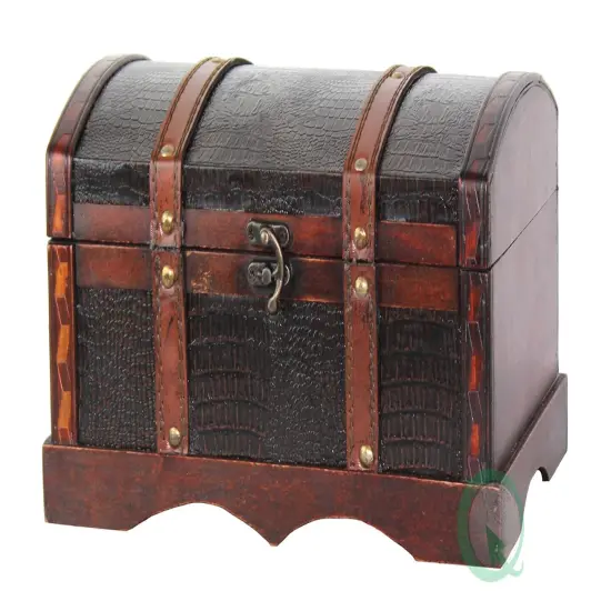 Leather Wooden Chest {1}