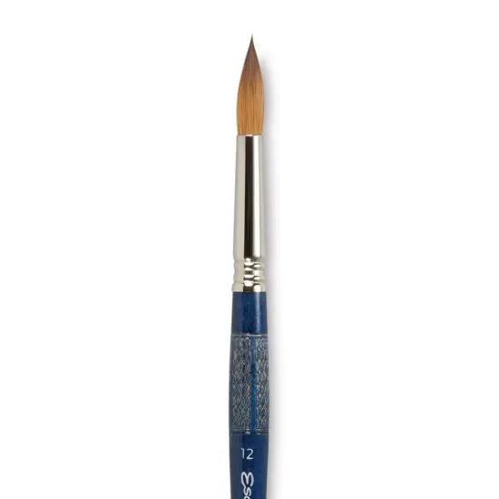 Escoda Optimo Kolinsky Sable Brush - Pointed Round, Short Handle, Size 12 {1}