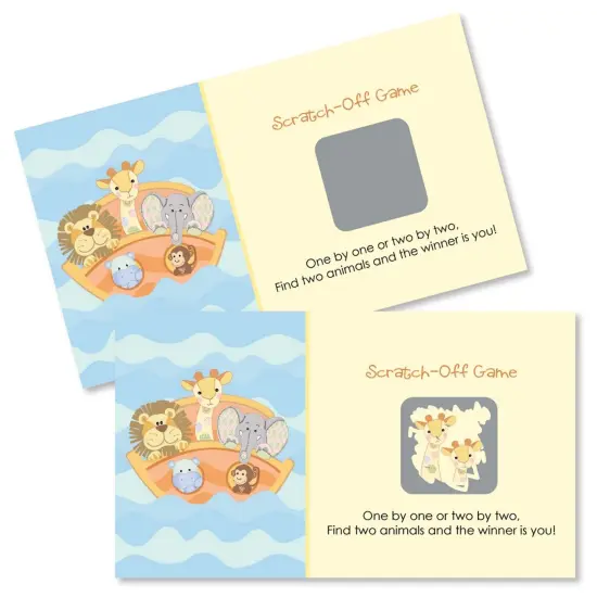 Big Dot of Happiness Noah's Ark - Baby Shower or Birthday Party Game Scratch Off Cards - 22 Count {1}