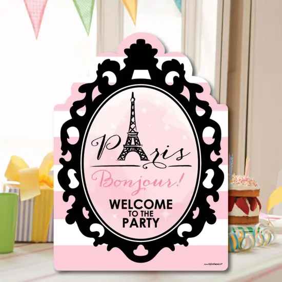 Big Dot of Happiness Paris, Ooh La La - Party Decorations - Paris Themed Birthday Party or Baby Shower Welcome Yard Sign {7}