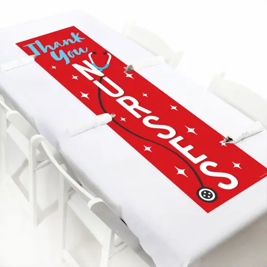 Big Dot of Happiness Thank You Nurses - Nurse Appreciation Week Front Door Decoration - Vertical Banner {6}