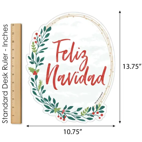 Big Dot of Happiness Feliz Navidad - Outdoor Lawn Sign - Holiday and Spanish Christmas Party Yard Sign - 1 Piece {6}